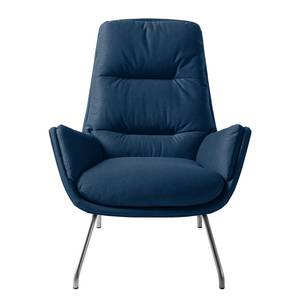 Sessel Garbo VI Webstoff Anda II: Blau - Chrom matt