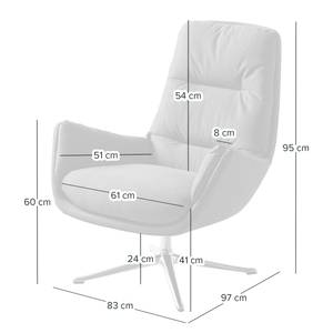 Fauteuil GARBO  avec pied croisé Tissu - Tissu Anda II : Vert - Chrome brillant