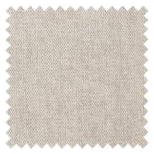 Pouf repose-pieds Hepburn II Tissu - Tissu Saia: Beige - Chrome mat