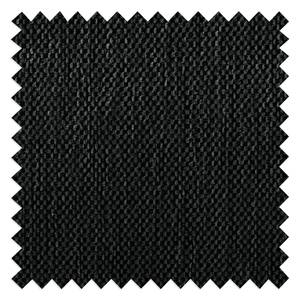 Pouf repose-pieds Hepburn II Tissu - Tissu Saia: Anthracite - Chrome mat