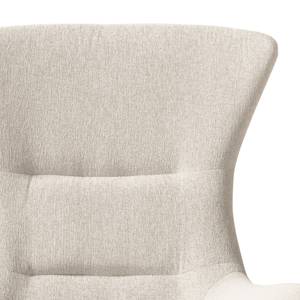Sessel Hepburn II Webstoff - Webstoff Saia: Beige - Chrom glänzend