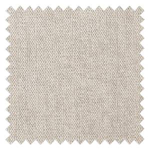 Hocker HEPBURN mit Kreuzfuß Webstoff Saia: Beige - Schwarz