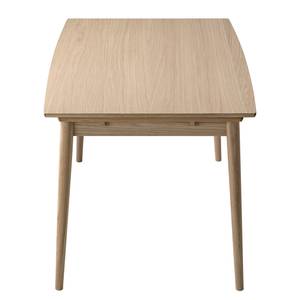 Table extensible Arvid Partiellement en chêne massif - Chêne - Chêne clair - Largeur : 122 cm - Chêne clair