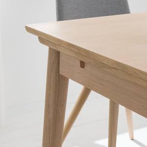 Table extensible Arvid Partiellement en chêne massif - Chêne - Chêne clair - Largeur : 180 cm - Chêne clair