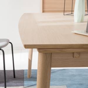 Table extensible Arvid Partiellement en chêne massif - Chêne - Chêne clair - Largeur : 180 cm - Chêne clair