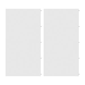 Plateaux rallonges Nysted (lot de 2) Blanc - Bois manufacturé - 49 x 95 cm