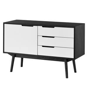 Commode Ledger Blanc / Chêne noir