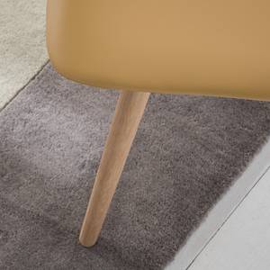 Polsterstuhl Stave II (2er-Set) Echtleder / Eiche massiv - Eiche hell - Sand - Beige