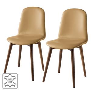 Chaises Warka V (lot de 2) Cuir véritable