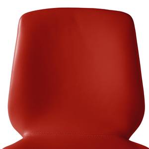 Gestoffeerde stoelen Wilga IV (set van2) echt leer - Eik - Rood