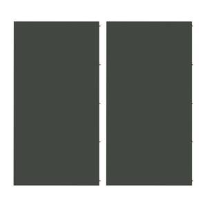 Einlegeplatte Nysted (2er-Set) Schwarz - Grau - Holzwerkstoff - 49 x 95 cm