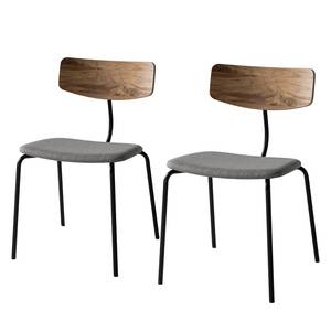 Chaises Finsland (lot de 2) Tissu / Métal