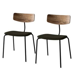 Chaises Finsland (lot de 2) Tissu / Métal