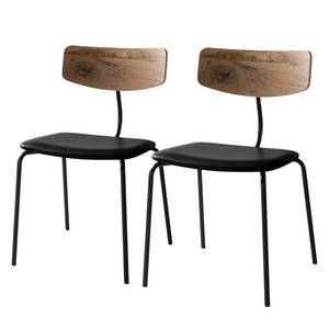 Chaises Finsland (lot de 2) Cuir véritable / Métal