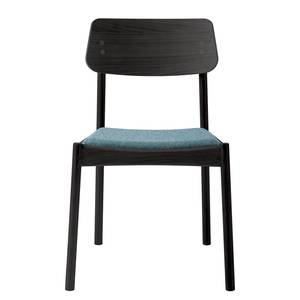 Eetkamerstoelen Oreana (set van 2) vilt - Eikenhout zwart/Donkergrijs