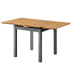 Table extensible Karley Pin massif - Epicéa gris / Epicéa lessivé - 77 x 77 cm