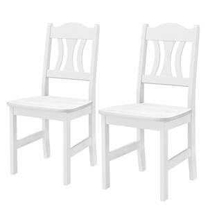 Chaises Bastide (lot de 2) Pin massif - Pin blanc