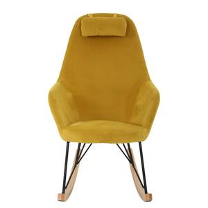 Fauteuil à bascule Dorris Microfibre - Jaune moutarde - Jaune moutarde