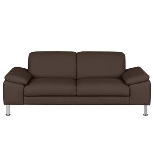 2-Sitzer Sofa Termon - Bodenfrei Dunkelbraun - Echtleder Maer: Dunkelbraun