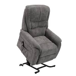 Relaxfauteuil Sasina (met opstahulp) microvezel - donkergrijs