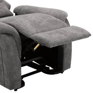 Relaxfauteuil Sasina (met opstahulp) microvezel - donkergrijs