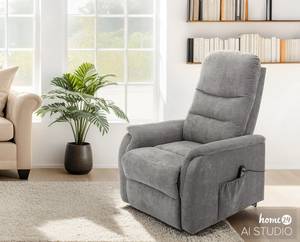 Tv-fauteuil Coroma microvezel - grijs