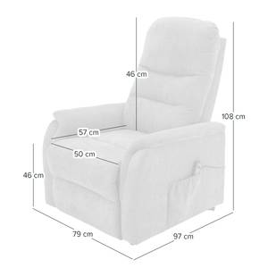 Tv-fauteuil Coroma met sta-op-hulp microvezel - grijs