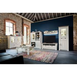 Buffet haut Maquili II Partiellement en pin massif - Pin blanc / Pin taupe