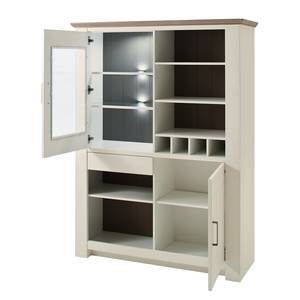 Buffet haut Maquili II Partiellement en pin massif - Pin blanc / Pin taupe