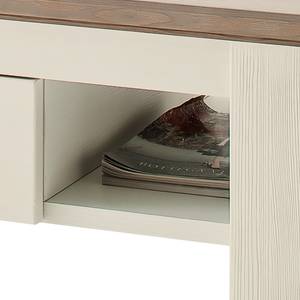 Table basse Maquili Partiellement en pin massif - Pin blanc / Pin taupe