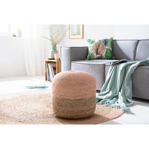 Pouf Luxor Jute - Beige / Rose