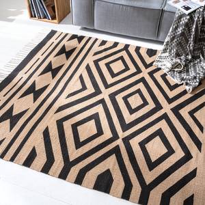 Tapis en jute Berenike Jute - Beige / Noir