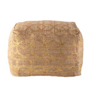 Pouf Karatschi Jute - Beige / Doré