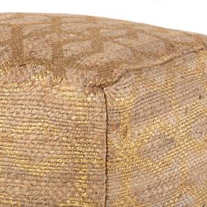 Pouf Karatschi Jute - Beige / Gold