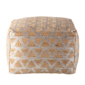 Pouf Puri Jute - Beige / Silber