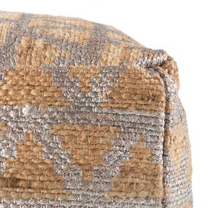 Pouf Puri Jute - Beige / Silber