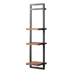 Étagère murale MANCHESTER Acacia massif / Métal - Acacia / Anthracite - 22 x 85 cm