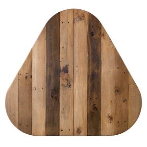 Salontafel TAMATI - hoogte 45 cm oud pijnboomhout/metaal - donker pijnboomhout/zwart
