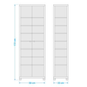 Armoire vitrine Exhibit IV Gris - Argenté