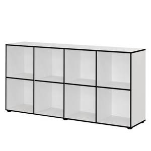 Sideboard Bianconero Weiß mit schwarzen Kanten