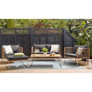 Gartensessel TEAKLINE Webstoff / Teak massiv - Anthrazit