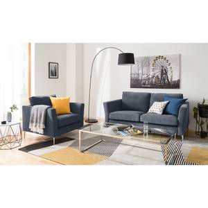 Sofa Mirabela (2-Sitzer) Strukturstoff - Graublau