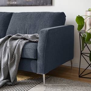 Sofa Mirabela (3-Sitzer) Strukturstoff - Graublau