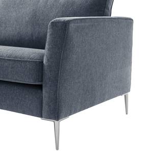 Sofa Mirabela (3-Sitzer) Strukturstoff - Graublau