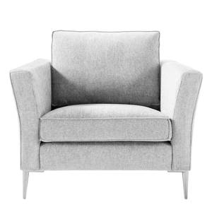 Fauteuil Mirabela structuurstof - Platinakleurig - Platinakleurig