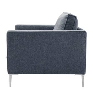 Fauteuil Mirabela Tissu structuré - Gris bleu - Gris bleu