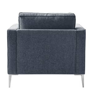 Fauteuil Mirabela Tissu structuré - Gris bleu - Gris bleu