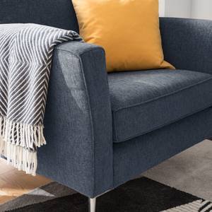 Fauteuil Mirabela Tissu structuré - Gris bleu - Gris bleu