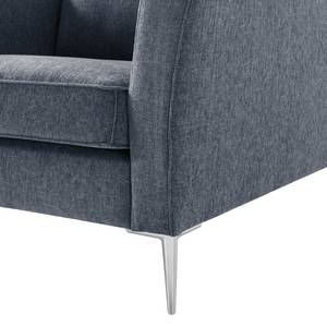 Fauteuil Mirabela Tissu structuré - Gris bleu - Gris bleu