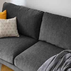 Sofa Berilo (3-Sitzer) Strukturstoff - Schwarz meliert